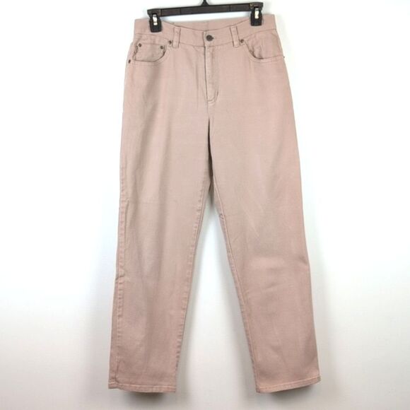Ralph Lauren Tan Lauren Jeans Co High-Waisted Jean Straight Leg Pants Size 10P - Picture 10 of 10